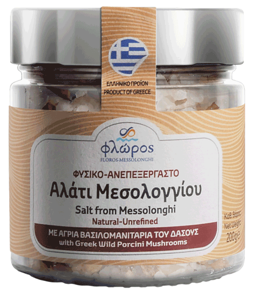 Φλώρος Αλάτι με άγρια βασιλομανίταρα του δάσους - Βάζο 200γρ